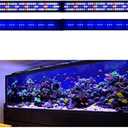 KZKR Upgraded Aquarium Light LED Full Spectrum 72-84 inch Hood Lamp for Freshwater Marine Plant 180-210 cm Multi-Color Decorations Fish Tank Light