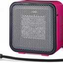 Amazon Basics Ceramic Space Heater, Mini Heater for Office Desk, Portable Tent Heater (Indoor Use), 500 W, With Tip-Over Protection, Lightweight (1.4 LBS), Pink, 5.9 x 3.2 x 6 inches