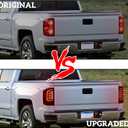 KEWISAUTO Smoked Full LED Taillight Rear Brake Stop Light for Chevy Silverado 1500 2500HD 3500HD 2014-2019, GMC Sierra 3500HD Dually 2015-2019, Only fit Models without Factory LED Tail Light (2PCS)