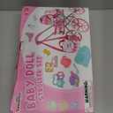 Baby Doll Stroller Toy Set with 12.5'' Doll, Diaper Changing, 2 Doll Clothes, Pacifier, Storage Bag, Baby Doll Accessories and Toy Baby Stroller for Girls Toddlers 3-5 4-6 5-7 Gifts for Pretend Play