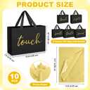 Supervitae 12.6" Valentine 5 Senses Gift Bags for Him or Her with Heart Shaped Balloons and Tissue Papers Ribbons for Birthday Anniversary Wedding Party Decoration(Black,Art)