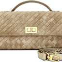 Stylish Woven Suede Handbag for Women - Trendy Evening Shoulder Bag & Casual Clutch Purse