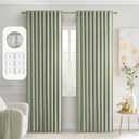 MIULEE Back Tab Sage Green Curtains 84 Inch Length 2 Panels Set for Living Room Bedroom, Rod Pocket/Pinch Pleated Light Blocking Thermal Insulated Room Darkening Blackout Curtains 84 Inches Long