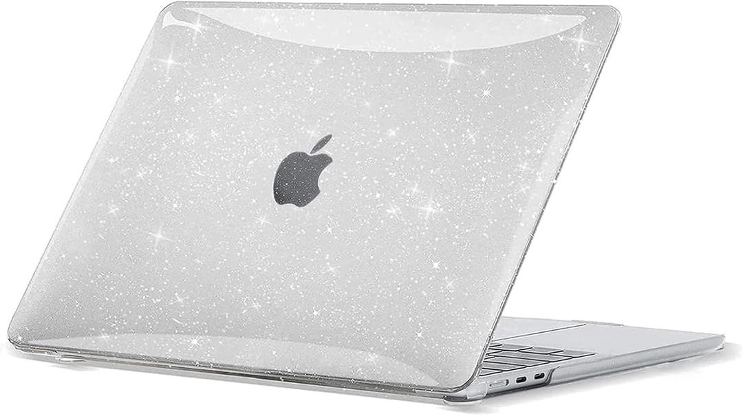 EooCoo Case Compatible with MacBook Air 13 inch M5 2026-2022 M4 M3 M2 A3449 A3240 A3113 A2681, Crystal Hard Shell Scratch Resistant Protective Cover Compatible for MacBook Air 13.6 inch Case, Sparkly