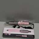 Farery Mini Thermal Brush 3 Temperature Adjustable, 3/4 Inch Travel Curling Iron for Short Hair, Heated Round Brush for Touch ups and Small Curls, Travel Size Curling Wand, Dual Voltage, Pink