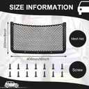 Frienda 2 Pcs Car Storage Net Bag, ABS Plastic Framed Mesh Net Holder, Phone & Cargo Organizer with Screws for Auto, Rv, Boat, Truck Pocket Storage (16 x 8 Inch)