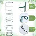 4 Pcs 36 x 8 Tube Trellis Garden Green Tube Trellis for Climbing Plants Outdoor Plant Supports for Mailboxes Patio Stands and Downpipes