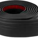 COUKIU Flexible Baseboard Molding Trim, Peel and Stick Rubber Wall Base Moulding Trim, 4 Inch x 16.4 Feet Self-Adhesive Vinyl Cove Base (Black)