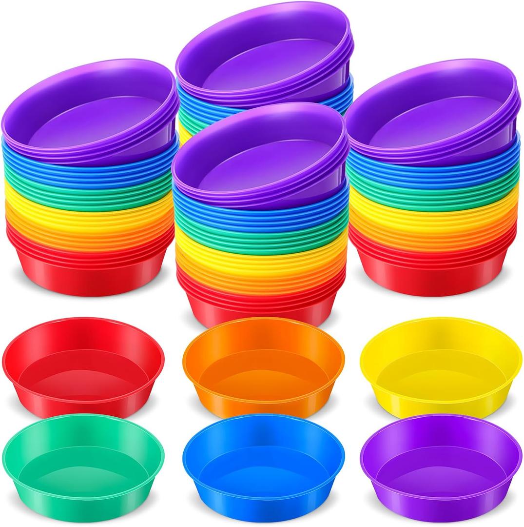 24 Pcs Sorting Bowls for Preschool 6 Colors Counting and Sorting Bowls for Toddlers Early Math and Fine Motor Skills STEM Sets Gift for Toddlers Kids, 5.12 inches
