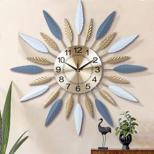 Lafocuse 23 Inch Silent Large Wall Clock for Living Room Decor, Decorative Mid Century Wall Clock, Sunburst Starburst Wall Clocks Battery Operated, Modern Art Deco