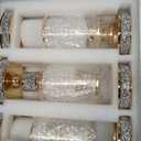 Hurricane Candle Holder, 15.9" Tall Metal Candle Stand, Glass Pillar Candle Holders Crystal Gold Decorative Centerpieces for Table, Wedding and Dining Room (Fits Candles up to 3"x5", 3pcs, S+M+L)