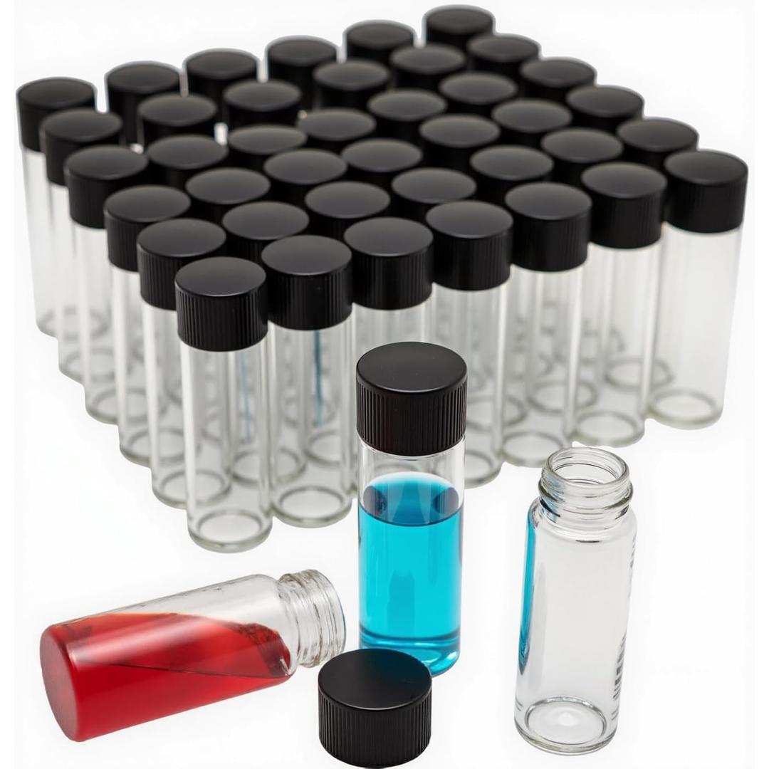 100Pcs Leakproof Glass Vials - Small Liquid Sample Storage (2ml, Clear)