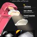 HIONXMGA Book Reading Light,Silent Touch Lamp for in Bed,Rechargeable Clip on Booklight with 3 Amber Colors & Precise Dimming Night Reading,Best Gift Lovers,Kids,Pink,(SD-10)