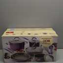 Rachael Ray Cucina Nonstick Cookware Pots and Pans Set, 12 Piece, Lavender Purple