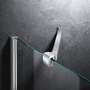 Frameless Shower Door Support Bar, Stainless Steel Wall-to-Glass Support Arm to Fixed Shower Glass Panel, for 1/4"-3/8" (6-10 mm) Door, 180° Pivot & Stow-Flat Mode (Brushed Nickel, 15.8-inch(400mm))