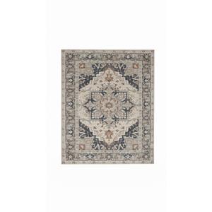 Washable Area Rug Vintage - 9x12 Bedroom Living Room Large Indoor Rugs Soft Oriental Rugs Non-Slip Backing Stain Resistant for Farmhouse Kitche, Blue 
