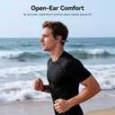 TECKNET Bone Conduction Headphones, Bluetooth V6.0 Open Ear Headphones, Wireless Headphones 10H Playtime & IPX5 Waterproof, Comfortable Fit Built-in Mic, Sport Headphone for Running & Workout -Black