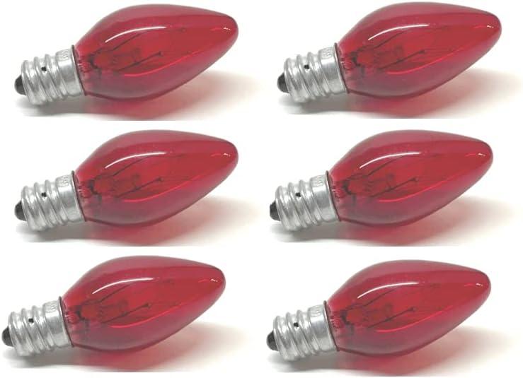 Red Color Night Light Bulb - 6PC