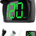 GPS Speedometer HUD, Upgraded LED Large Font Digital Head-Up Display with MPH, for All Cars, Vehicles,Motorcycles,Bicycles - Plug & Play with USB Cable & Car Charger Adapter