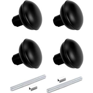 2 Pack Vintage Black Door Knob Set with Spindle, Old Style Door Knobs Replacement Set for Interior Doors, Matte Black
