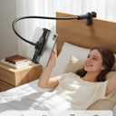 Lamicall Gooseneck Tablet Holder for Bed - [Unique Tapered Flexible Arm][Fully Adjustable] iPad Kindle Holder Stand for Reading in Bed, Tablet Mount for 4.7-13" iPad, Kindle, iPhone, Mothers Day
