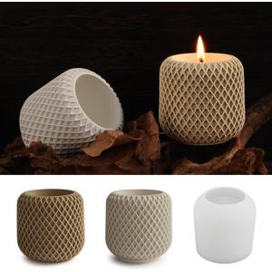 Flower Pot Succulent Candle Mold Resin Casting Silicone Molds for Home Decor & Candle Making Wave Spiral Mold (ehd-flowerpot-3729)