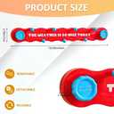 3 x Rotating 7-Hook Suction Cup Rack, No-Drill Damage-Free Hooks, Red & Blue Ball Design, Space-Saving Organizer for Bathroom, Kitchen, Entryway, Bedroom