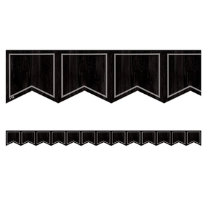 Teacher Created Resources Modern Farmhouse Black Pennants Die-Cut Border Trim
