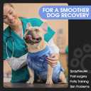 FUAMEY Recovery Suit for Dogs After Surgery, Soft Breathable Dog Bodysuit E-Collar & Cone Alternative Surgical Suit, Male Female Dog Neuter Spay Suits Anti Licking Wounds, Onesie, Blue Tie Dye, L