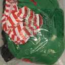 Hoosige 6 Pcs Women Christmas Elf Costume Set Costume Dress Xmas Festive Outfit with Elf Ears Hat Shoes Belt Striped Socks (XX-Large)