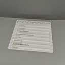 Geelin 1 Pcs Aesthetic Practitioner Syringe Tray with 8 Slots Label Bamboo Vial Holder Syringe Preparation Tray, 2-in-1 Combination Medical Supply Storage for Aestheticians, Nurses (Classic, White)