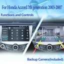 4G+64G Compatible with Honda Accord 7 Models from 2003 to 2007, Android 12 car Audio, 9-inch high-Definition Touch Screen, Audio Backup Camera Multimedia Host, GPS Navigation Radio Player