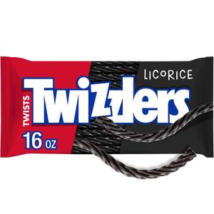TWIZZLERS Twists Licorice Flavored Licorice Style, Chewy Candy Bags, 16 oz (12 Count), BBD: 03 2027