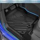 Mixsuper Liner Floor Mats for 2022-2025 2026 Nissan Frontier Crew Cab (Not Fit King Cab) with 2nd Row Under-Seat Storage, All Weather Floor Liners 1st and 2nd Row Set Black