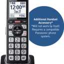 Panasonic Additional Cordless Phone Handset, Advanced Call Block, Compatible with KX-TGF94x and KX-TGF97x Series - KX-TGFA97B (Black with Silver Trim)