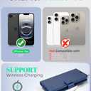 OCASE Compatible with iPhone 16e Wallet Case, PU Leather Flip Folio Case with Card Holders RFID Blocking Kickstand [Shockproof TPU Inner Shell] Phone Cover 6.1 Inch 2025, Blue