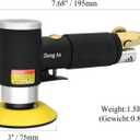 2 3-inch Mini Orbital Sander da sander Air Dual Action Sander Air Polisher Super Smooth and Swirl Freely for Auto Body Work (BLACK)
