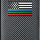 Giftguys Car Insurance and Registration Card Holder | for BMW Ford Tesla Cadillac All Cars | Store Cards, ID License & Essential Documents | Premium Leather with Magnetic Closure (Carbon Fiber+Multicolour Flag)