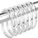 Amazer Plastic Shower Curtain Rings, Shower Curtain Hooks, 24 Pcs C Shaped Shower Hooks for Shower Curtain, Clear Shower Curtain Hooks for Bathroom