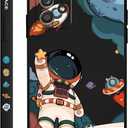 for Samsung Galaxy A52 5G Case, Creative Flower Designs Soft Silicone Drop Protective for Galaxy A52 and for Galaxy A52S 5G Phone Cover, Astronaut Black