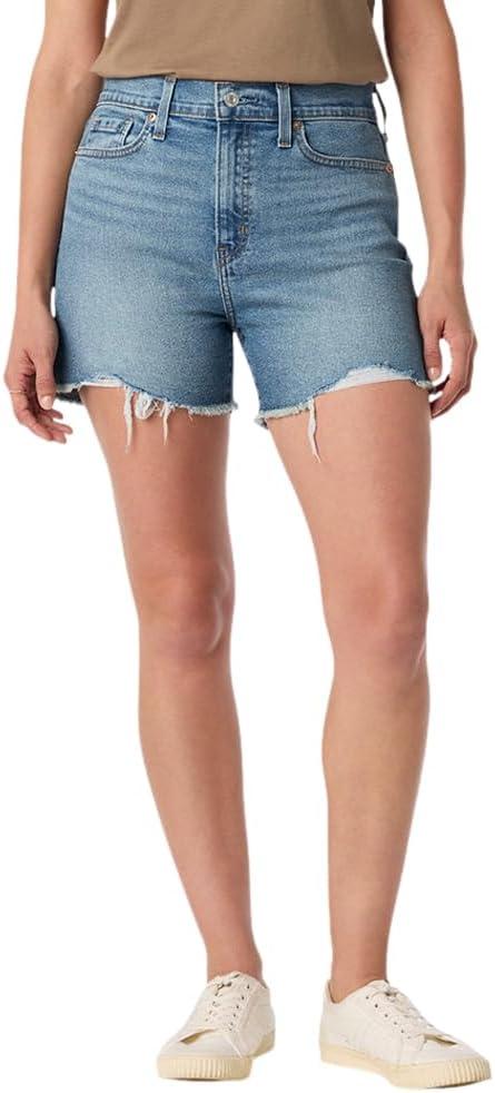 Levi Strauss Signature Gold Women's Vintage Original Shorts Mid Rise Stretch Denim (6, (New) Luna Short)