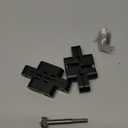 Invisible Hinges for Cabinet Doors, 180 Degree Hidden Door Hinges 0.75 * 3.74Inch 2PCS - Zinc Alloy Concealed Cross Hinges in Black for Kitchen Cabinets from Door Thick(1-3/16"~1-9/16")