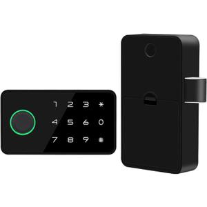 Tuya APP Gabinete de cajn inteligente con huella dactilar, cerradura invisible, tarjeta Ic, desbloqueo, muebles, cerradura electrnica con sensor sin llave (GS313-B)