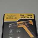 SEEKONE Mini Heat Gun, 600W Dual Temperature Hot Air Gun Tool 572&932, With 4.9Ft Long Cable and Overheat Protection for Crafts, Embossing, Paint Stripping, Shrink Wrap, and Heat Shrink Tube