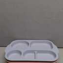 shopwithgreen Divided Plates for Kids Adults, 12 Inch Unbreakable Wheat Straw Portion Control Plates, Large Lightweight Reusable Compartment Lunch Trays, BPA Free Dishwasher & Microwave Safe,4 PCS (Blush)