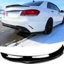 Rear Spoiler Wing Fit for Mercedes W212 E Class Sedan 2010-2016 Accessories E250/ E350/ E400/ E550/ E63, Gloss Black Duckbill PSM Style Decklid Lip Exterior Part