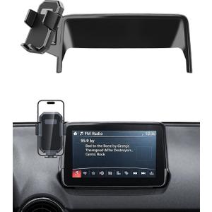 PZK Car Phone Mount for Mazda CX-3 2016-2021 /Mazda 3 2014-2016 / MX-5 Miata 2016-2023 Accessories Only 7-Inch Screen Auto Lock 360° Rotation Car Phone Holder Phone Cradles Not Affect Air Vent