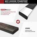 YITAMOTOR 6 inches Running Boards Compatible with 2015-2026 Ford F150 SuperCrew Cab, 2017-2026 Ford F250 F350 F450 F550 Super Duty Crew Cab Silver Side Step Nerf Bars