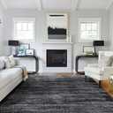 8'x10' Area Rugs for Living Room, Abstract Black Boho Rug for Bedroom Design, Black and White 8' x 10'