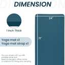 Signature Fitness Extra Thick High-Density Foam Yoga Mat Multiple Thicknesses (1/2" & 1") / Multiple Colors Double-Sided Non-Slip Surface with Carrying Strap for Pilates, Yoga & Home Workouts